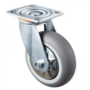 Heavy Duty: alloggiamento cromato con ruota in TPE grigia