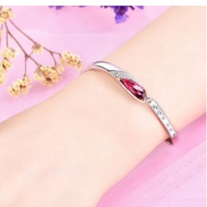 Bracciale da donna in argento sterling 925 con zirconi cubici e zirconi 101