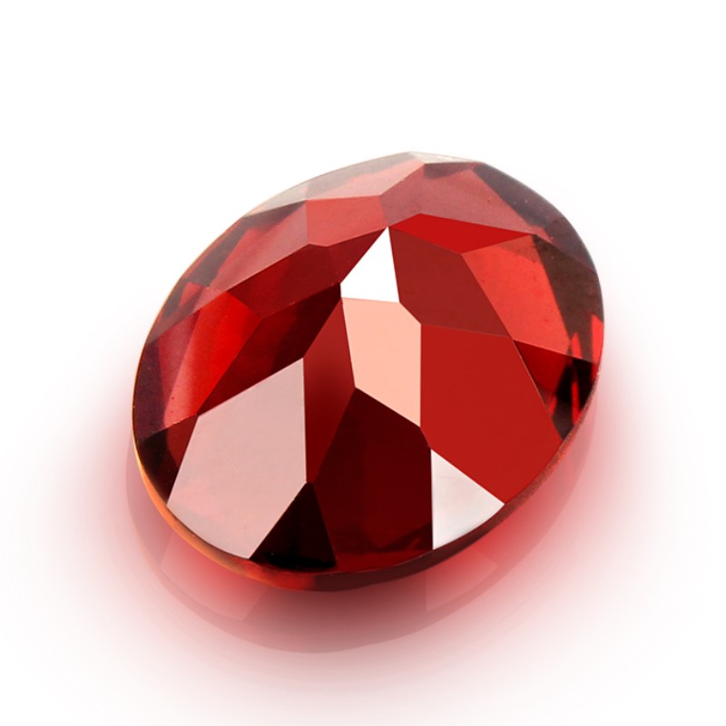 Ciondolo in cristallo da donna con rubino rosso granato e gioielli da sposa
