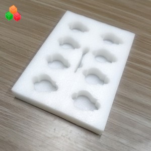 inserto in schiuma di epe colorato antiurto interno in schiuma di epe per stampi personalizzati fustellato per materiale da imballaggio di bottiglie di vino