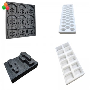 inserto in schiuma di epe colorato antiurto interno in schiuma di epe per stampi personalizzati fustellato per materiale da imballaggio di bottiglie di vino