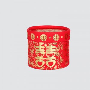 Contenitore di regalo dell'alimento di Candy del contenitore di cilindro di evento felice di nozze su ordinazione