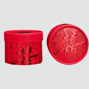 Contenitore di regalo dell'alimento di Candy del contenitore di cilindro di evento felice di nozze su ordinazione