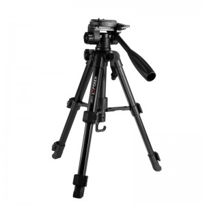 Tripode video leggero con meccanismo antiriflesso KINGJOY VT-850 con testa a tre vie