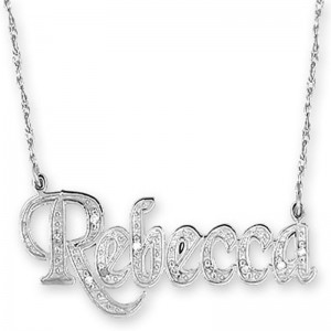 Ciondolo dichiarazione collana personalizzata nome collana in argento dorato