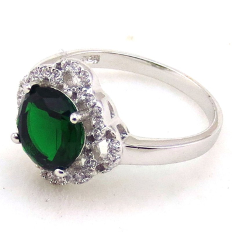 Anelli di fidanzamento donna anelli di zirconi cubici anelli di smeraldo sintetico
