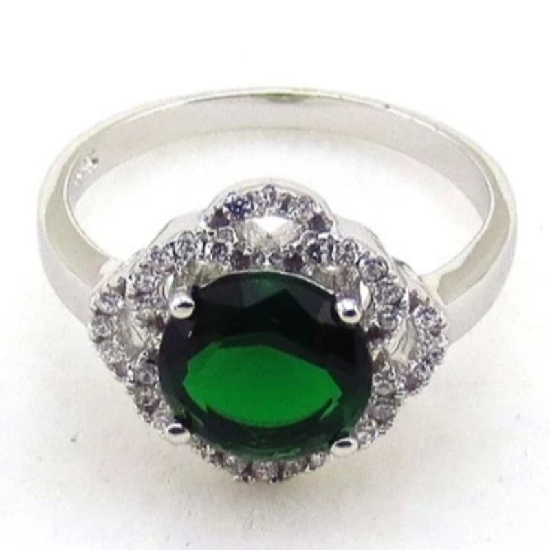 Anelli di fidanzamento donna anelli di zirconi cubici anelli di smeraldo sintetico