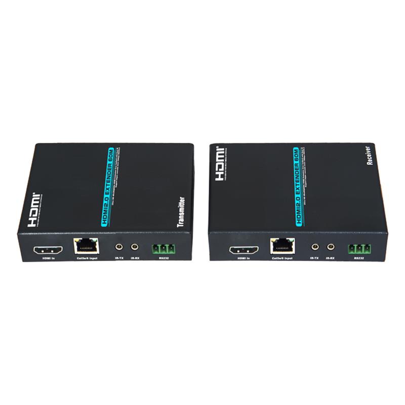 Extender HDMI V2.0 60m Su supporto singolo cavo cat5e / 6 4Kx2K @ 60Hz HDCP2.2 Cascata multi-ricevitore