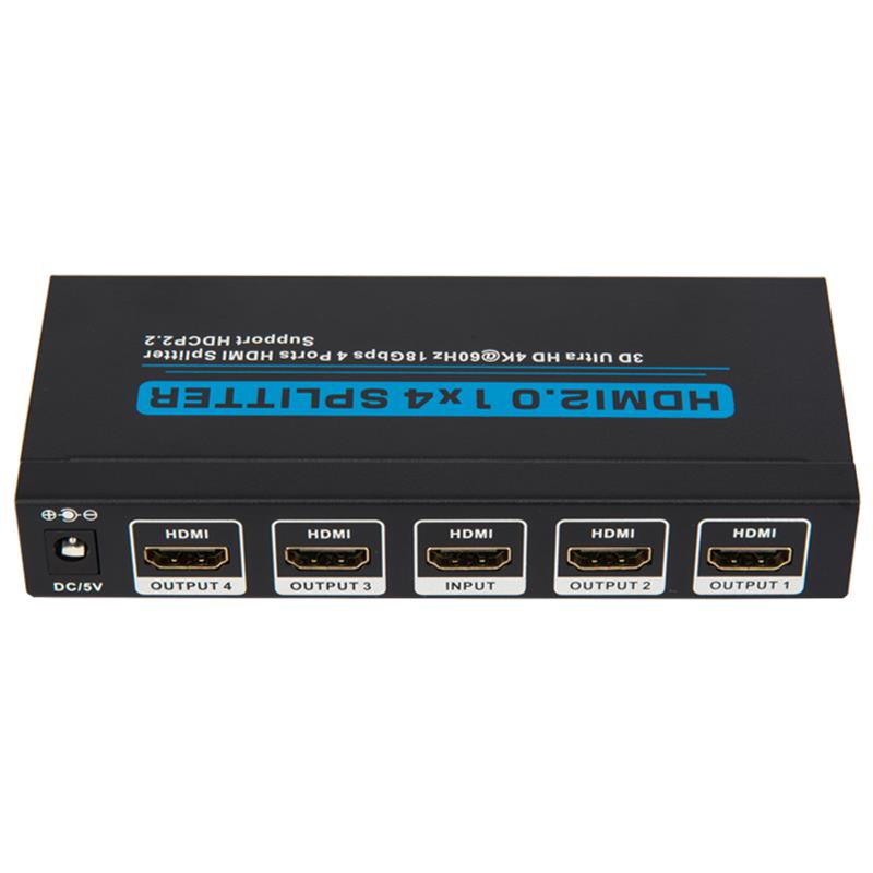 Supporto splitter V2.0 HDMI 1x4 3D Ultra HD 4Kx2K @ 60Hz HDCP2.2