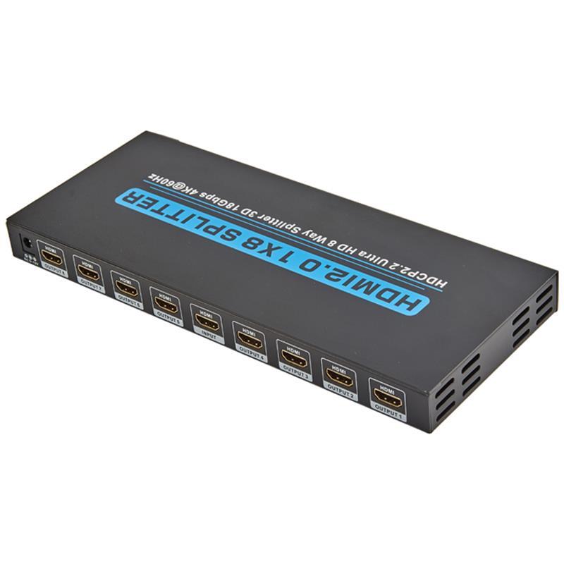 Supporto Splitter V2.0 HDMI 1x8 3D Ultra HD 4Kx2K @ 60Hz HDCP2.2