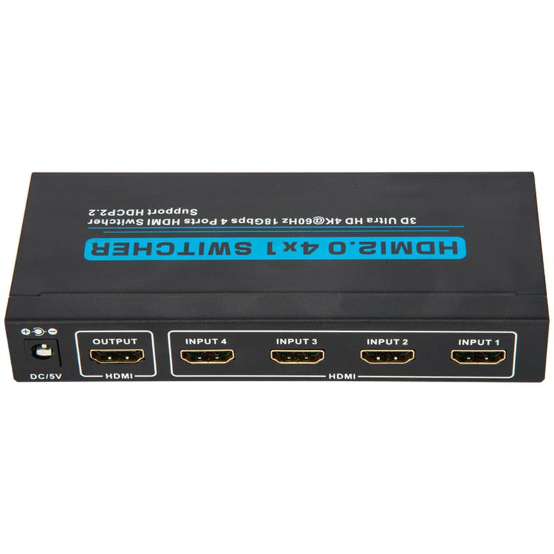 Supporto per switcher HDMI 4x1 V2.0 3D Ultra HD 4Kx2K @ 60Hz HDCP2.2