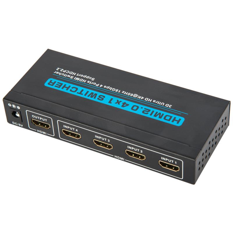 Supporto per switcher HDMI 4x1 V2.0 3D Ultra HD 4Kx2K @ 60Hz HDCP2.2