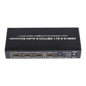 Supporto per switcher e estrattore audio V2.0 HDMI 3x1 ARC Ultra HD 4Kx2K @ 60Hz HDCP2.2 18Gbps