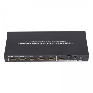 Supporto per switcher e estrattore audio V2.0 HDMI 5x1 ARC Ultra HD 4Kx2K @ 60Hz HDCP2.2 18Gbps