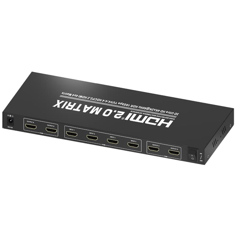 Supporto matrice HDMI 4x4 V2.0 Ultra HD 4Kx2K @ 60Hz HDCP2.2 18 Gbps