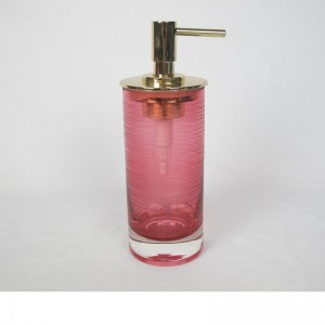 Strisce di incisione rotonde con set di accessori da bagno in vetro colorato