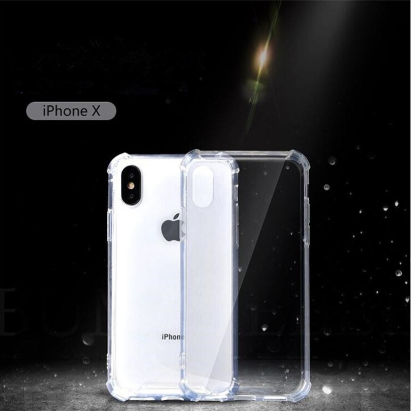 Custodia per cellulare trasparente e anti-impatto per iPhone X / iPhone XS TPU + PC