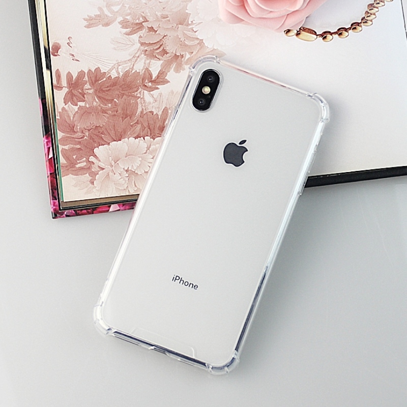 Custodia per cellulare trasparente e anti-impatto per iPhone X / iPhone XS TPU + PC