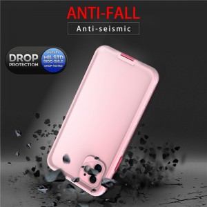 Caso cellulare resistente all'acqua resistente alla custodia di iphone la migliore cassa impermeabile per iphone 11 (rosa) con copertura di colore solido