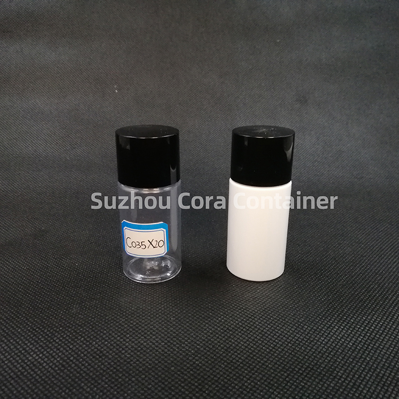 Dimensione del collo 35ml 20mm Pet Cosmetico Bottiglia di plastica con cappello a schermo