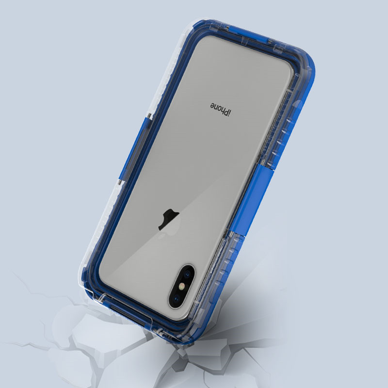 Custodia impermeabile per iPhone XS Max custodia per cellulare impermeabile (blu)