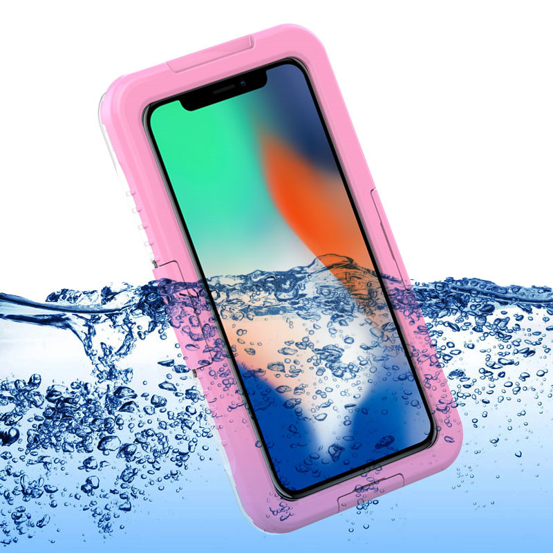 Buona borsa a prova d'acqua per iPhone XS Max borsa a prova di cellulare (rosa)