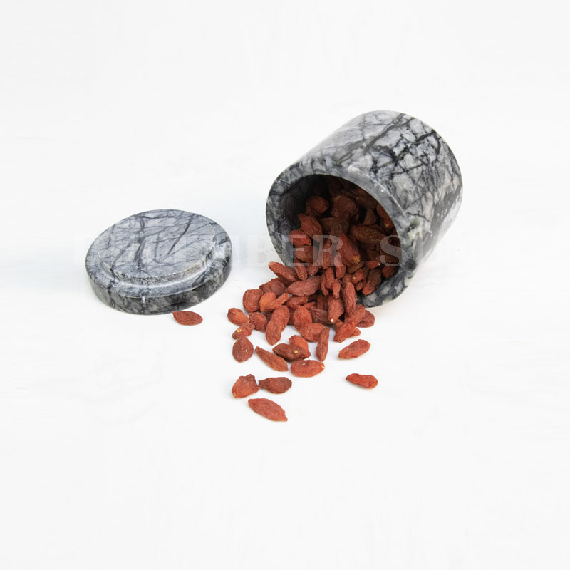 Vaso in marmo con coperchio stoviglie per la casa