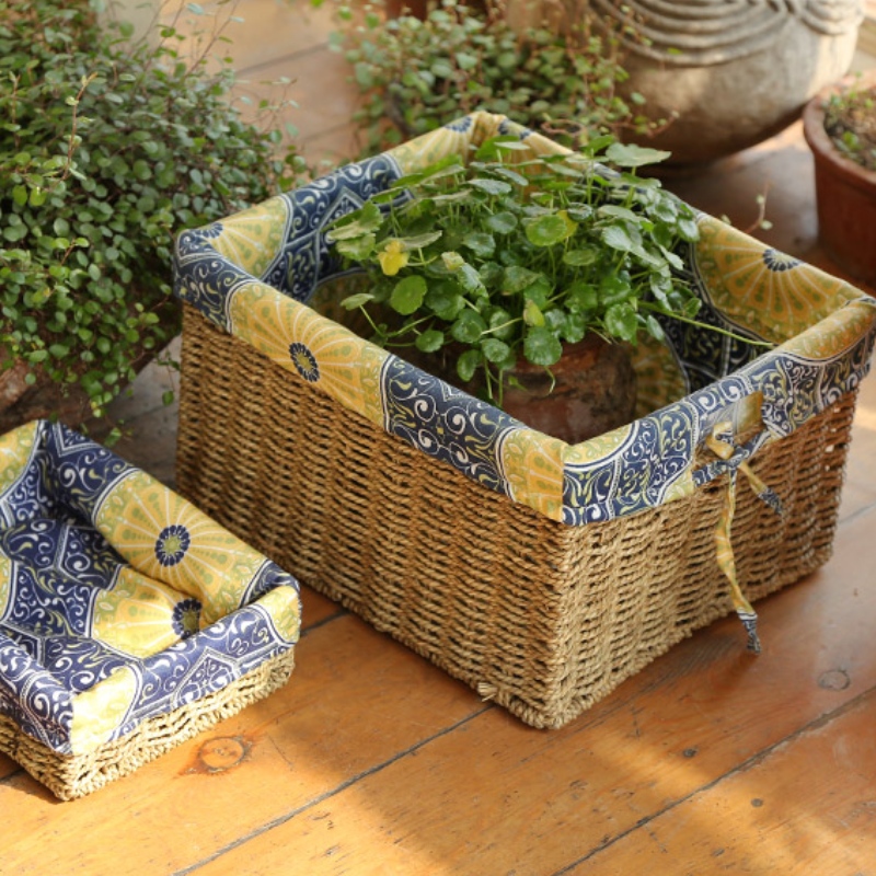 Cestello portaoggetti foderato