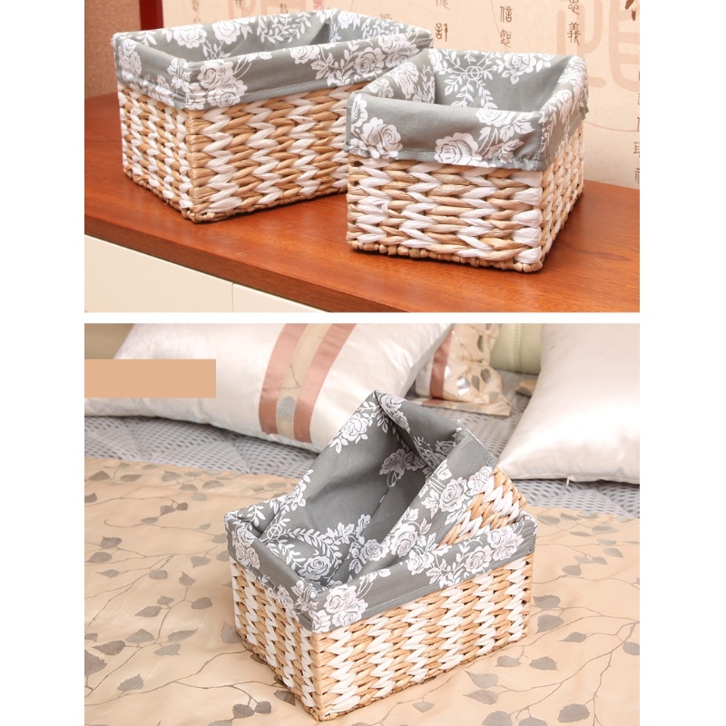 Cestino tessuto paglia