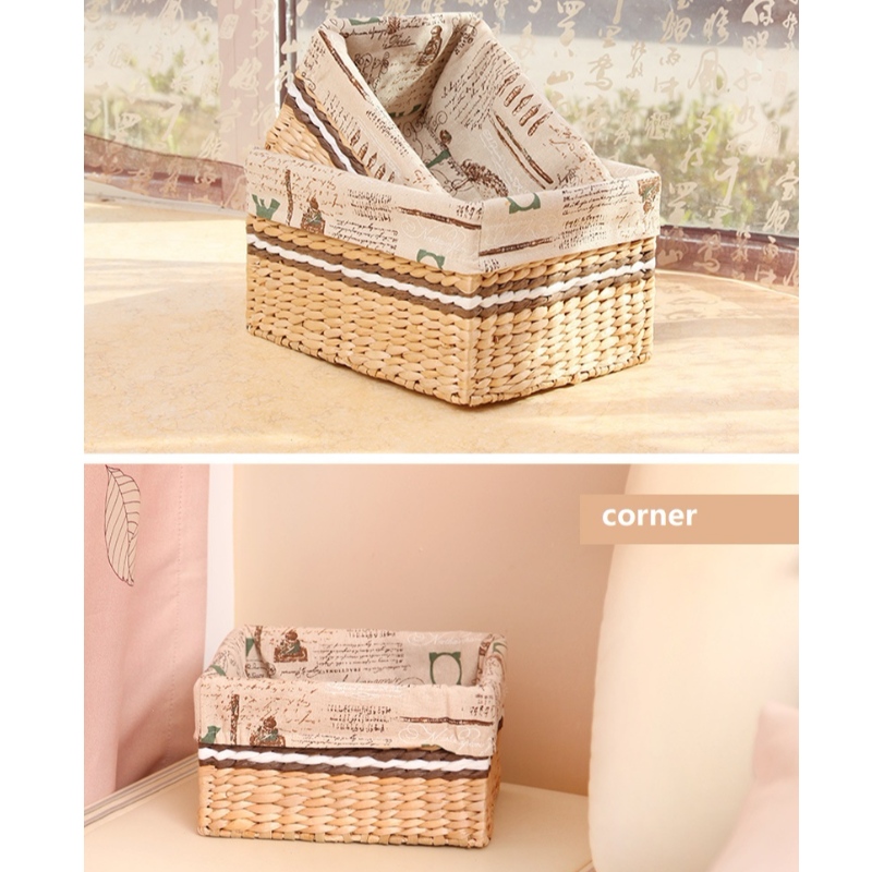 Bakset tessuto paglia con fodera