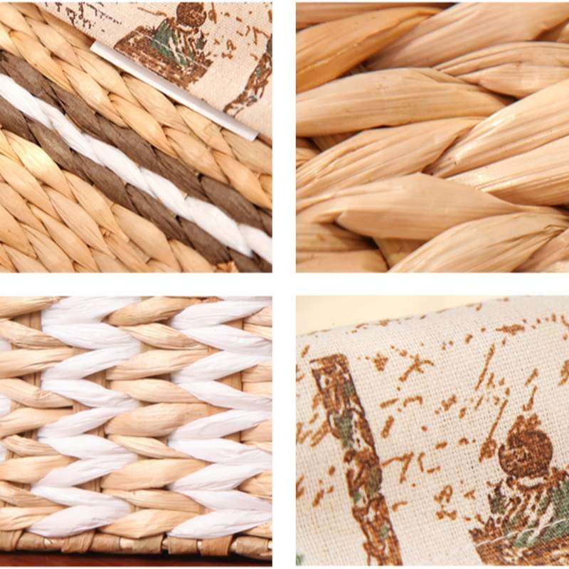 Bakset tessuto paglia con fodera