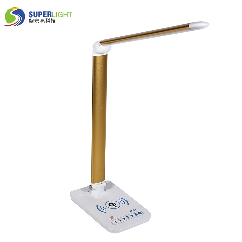 585SW luce di scrivania con scrivania a ricarica wireless illuminazione guidata 8w