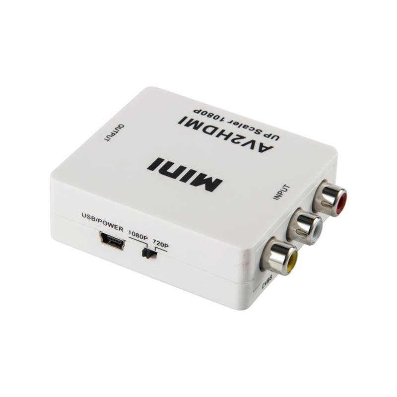 Mini Size AV/RCA/CVBS to HDMI Converter Upcaler 720p/1080p