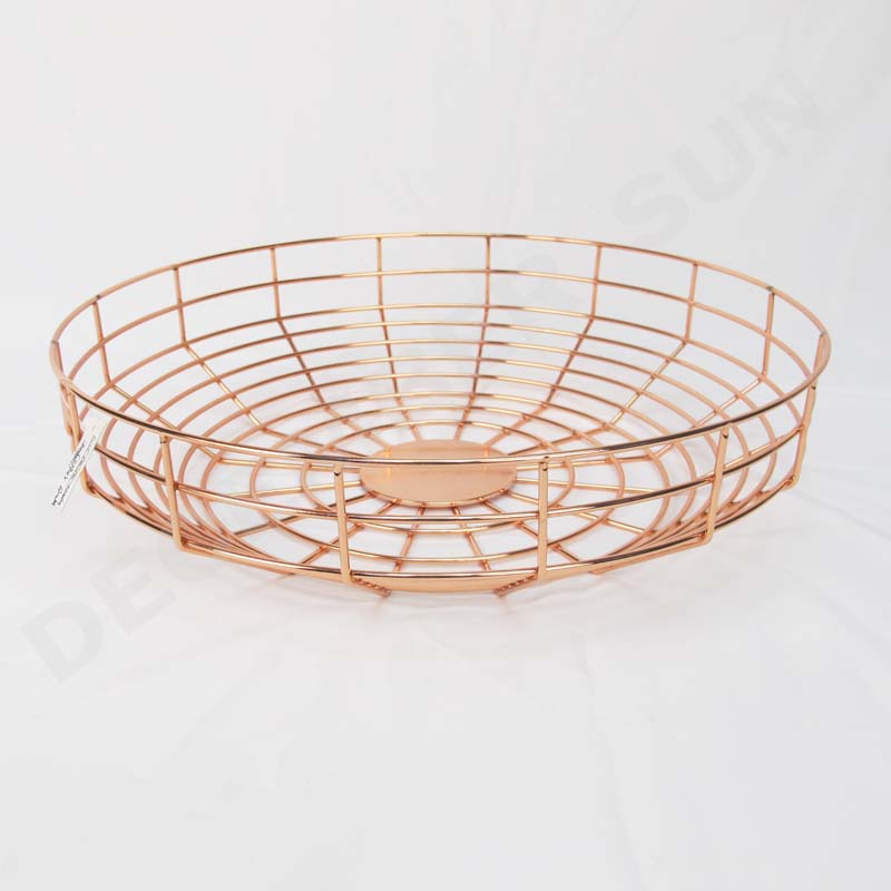 Cesto di frutta rotonda in metallo