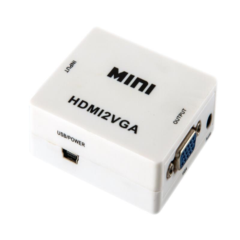 Mini formato HDMI a VGA + convertitore audio 1080P