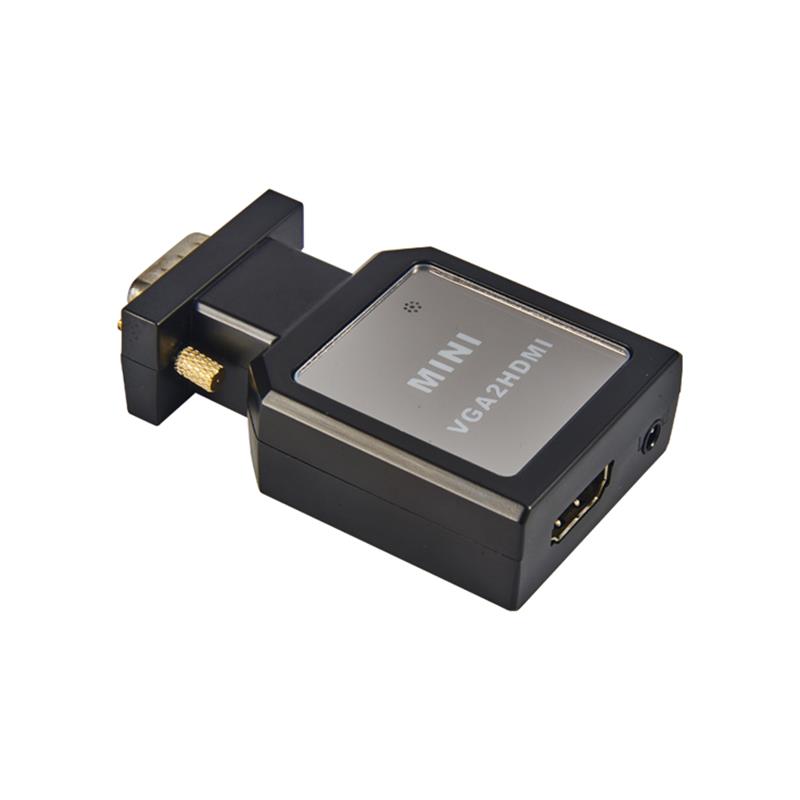 Custodia in metallo MINI Size VGA + convertitore audio / HDMI da 3,5 mm