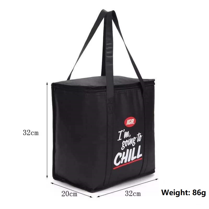 SGC23 Borse termiche promozionali Logo personalizzato Personalizzato non tessuto Borsa termica tote bag grande borsa termica