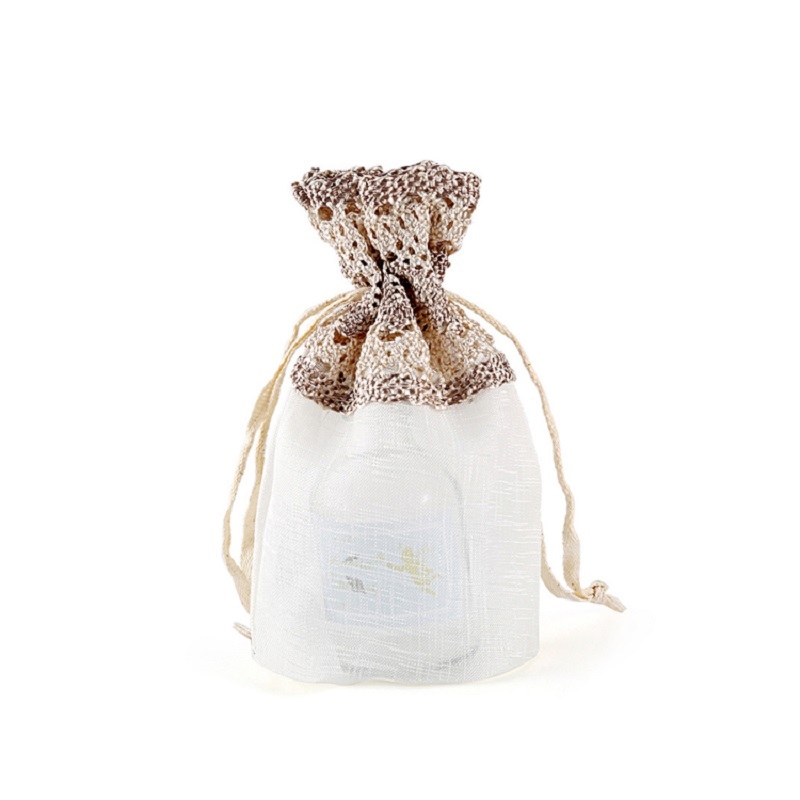 SGS55 Mini Sacchetti regalo di nozze Gioielli Confezionamento di caramelle Borsa con coulisse Sacchetti trasparenti Logo personalizzato