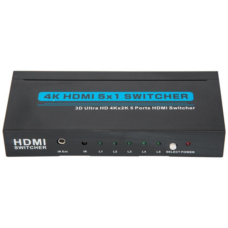 Supporto per switcher HDMI 5x1 V1.4 4K / 30Hz 3D Ultra HD 4K * 2K / 30Hz