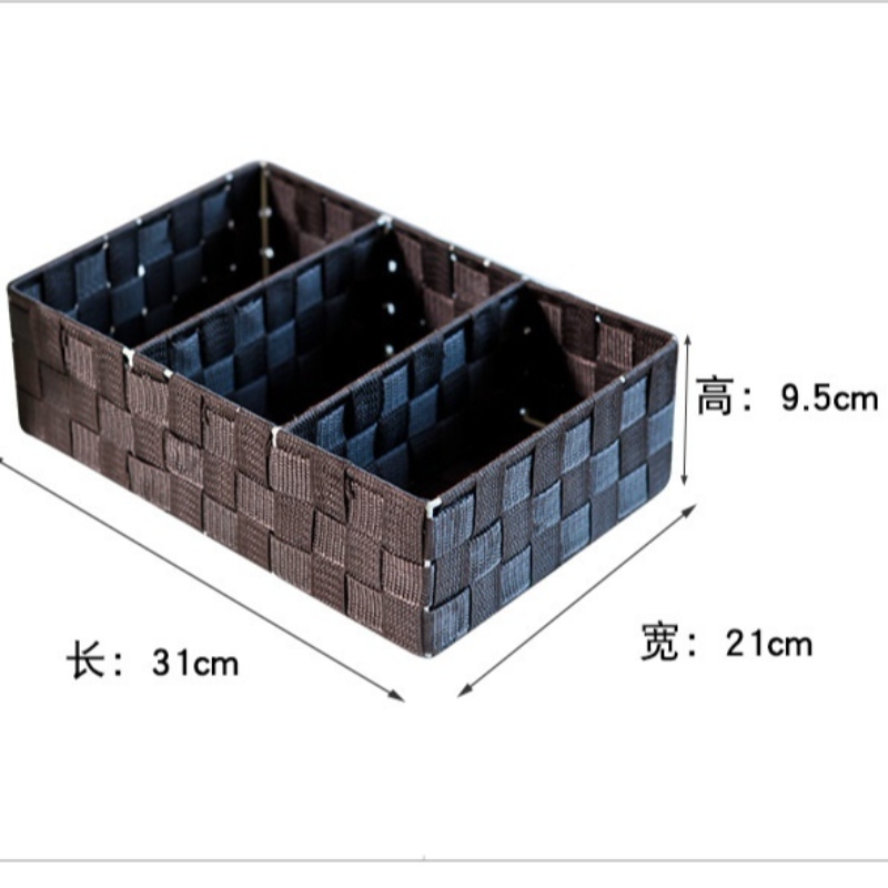Cestino intrecciato a mano in tessuto polipropilene