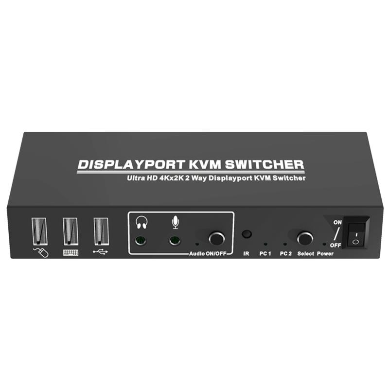 Displayport KVM 2x1 Switcher Support 3D Ultra HD 4Kx2K a 60Hz