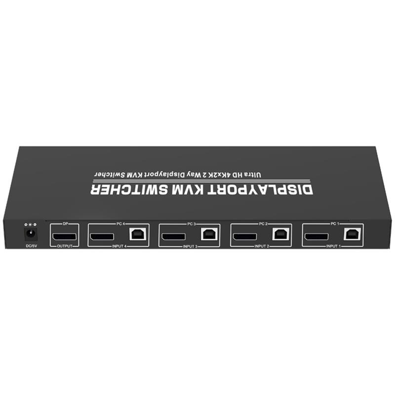 1.2 Displayport KVM 4x1 Switcher Support 3D Ultra HD 4Kx2K @ 60Hz