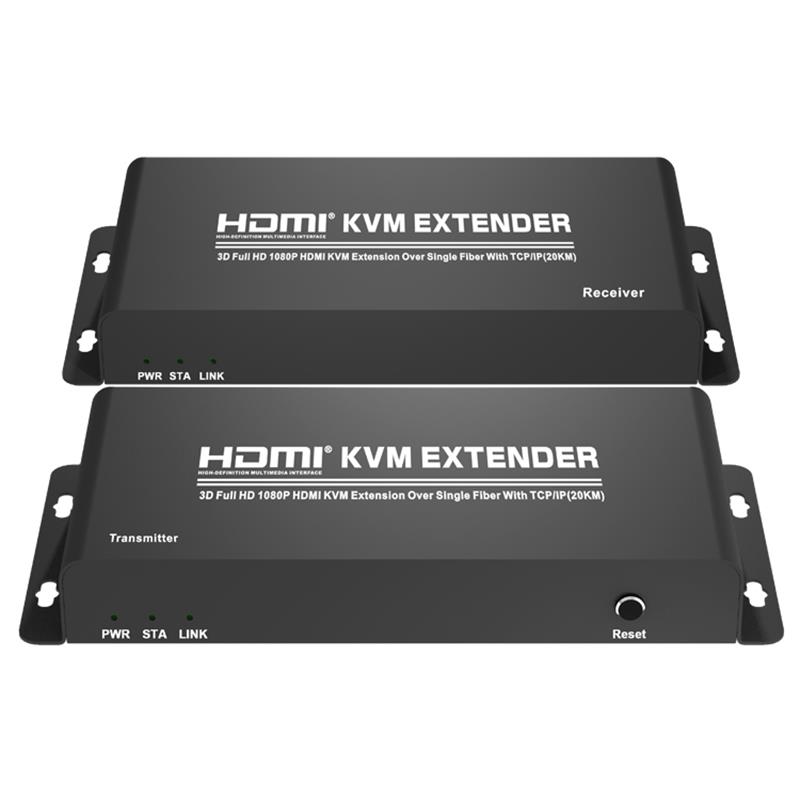 Extender HDMI KVM su singola fibra con TCP / IP (20KM) Supporto Full HD 1080P