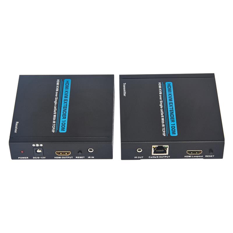 HDMI KVM Extender 100m sopra Single cat5e/6 Supporto completo HD 1080P