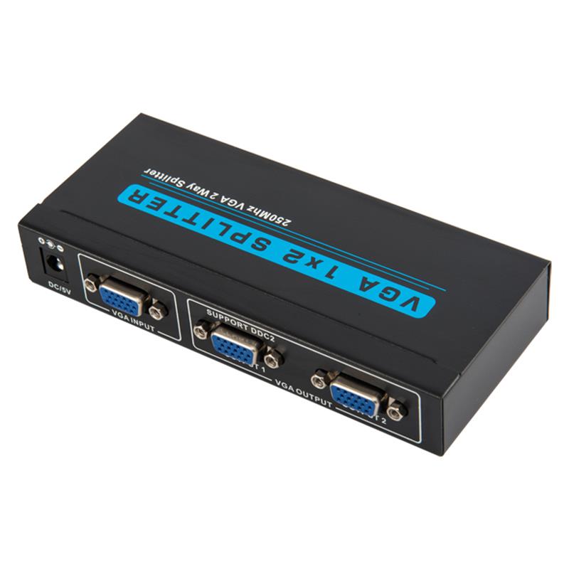 Supporto Splitter VGA 1x2 2 vie 250MHz 1080P