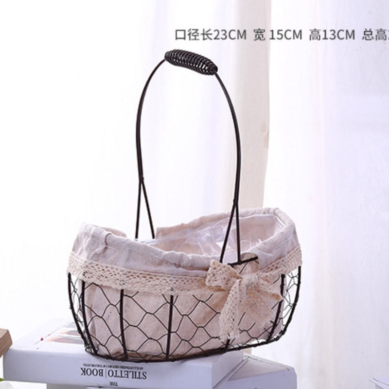 Floral Storage Basket con manico