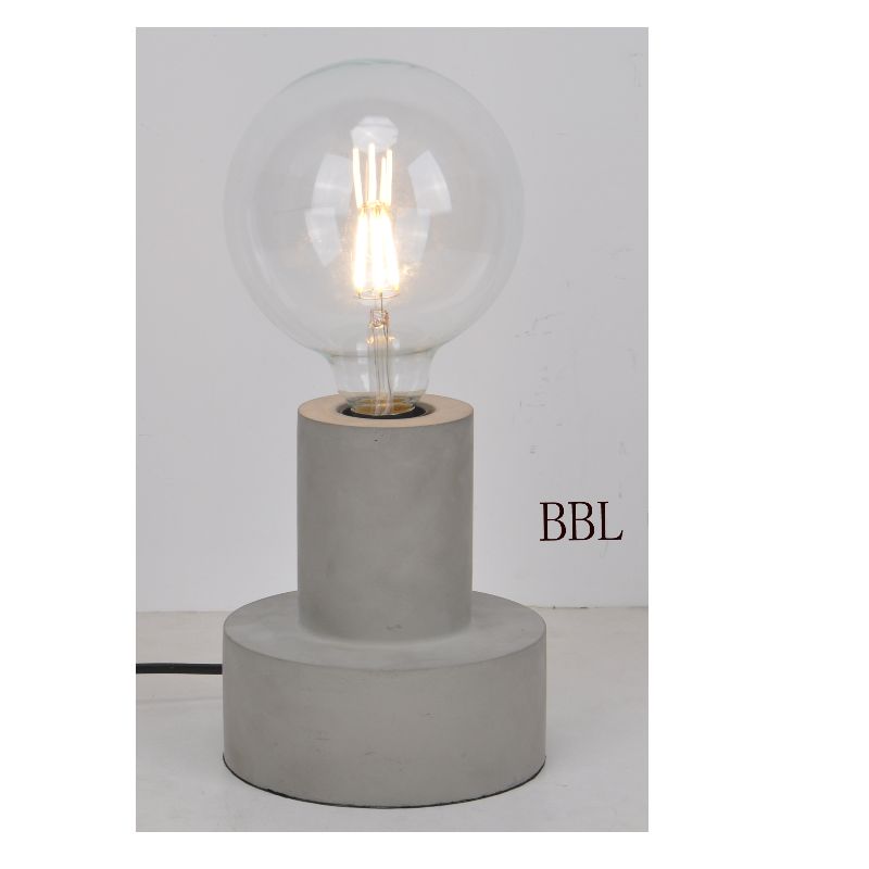 Lampada da tavolo con base in cemento a 2 livelli