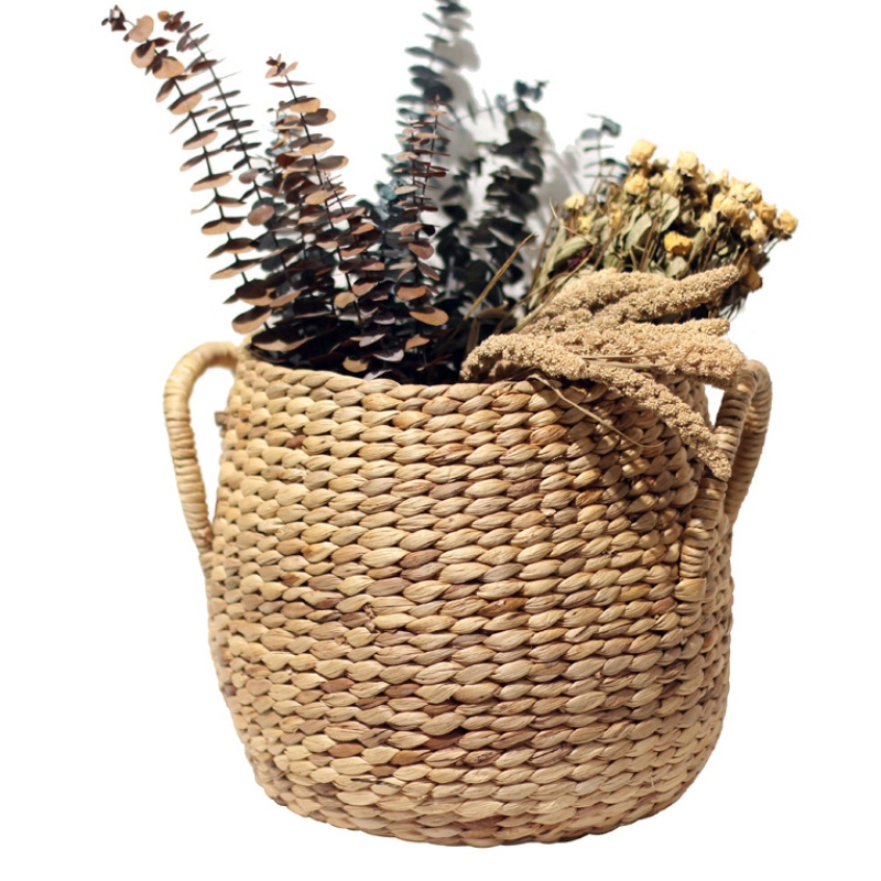 Cestino portaoggetti intrecciato in paglia