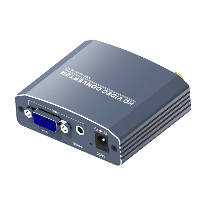 Supporto VGA + Stereo Audio to AV Converter 1080P