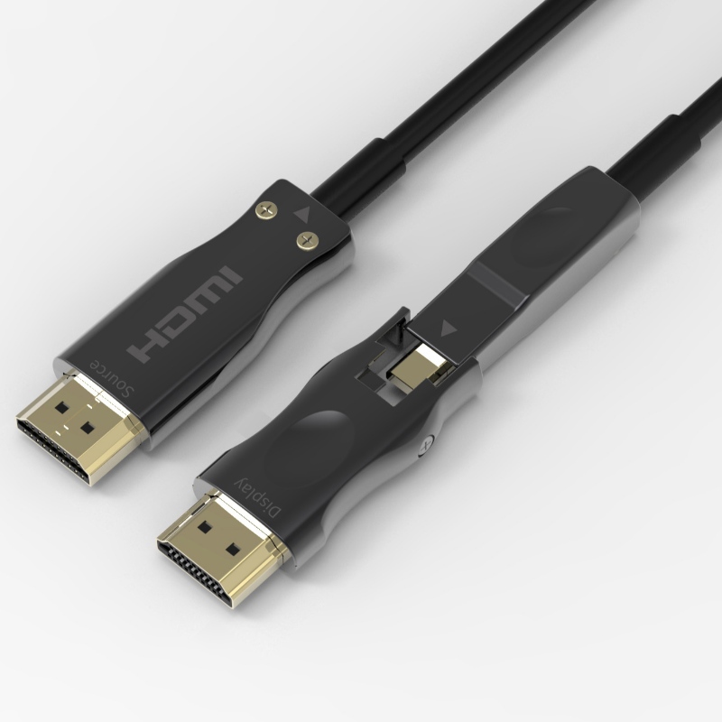 Migliore prezzo HDMI 2.0 Tipo da A a D lato della sorgente Distaccabile COA fibra ottica cavo 15m lunghezza